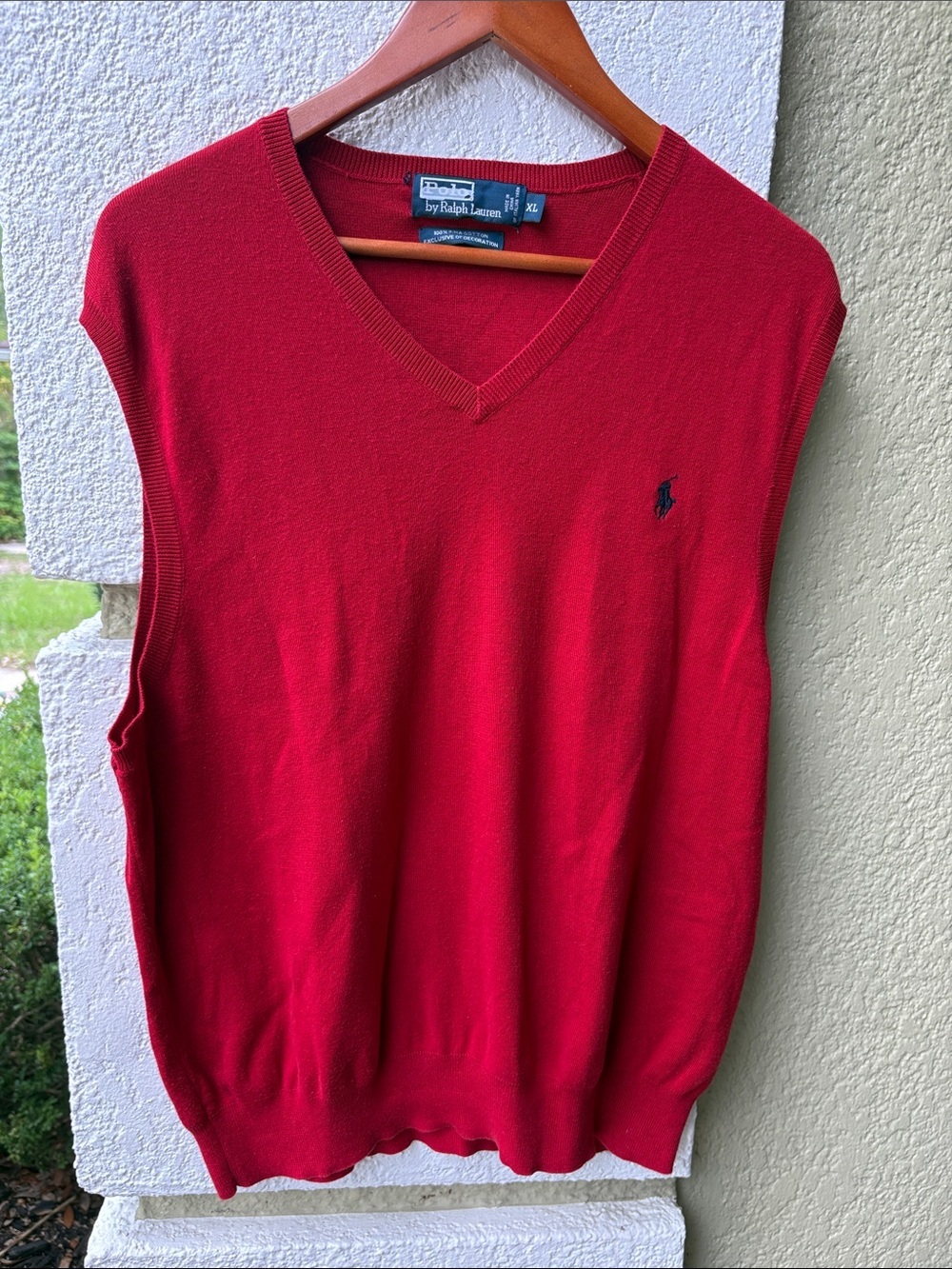 Polo by Ralph Lauren Red V-Neck Sweater Vest